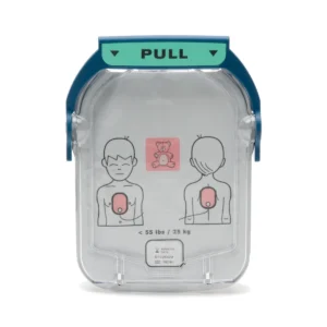 oryginalne elektrody dziecięce philips heartstart hs1 w plastikowej kasecie z funkcja detekcji wyschniecia