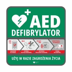 tablica informacyjna aed do szafek aivia
