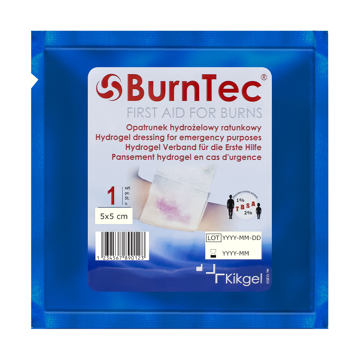 Opatrunek hydrozelowy Burntec 5x5