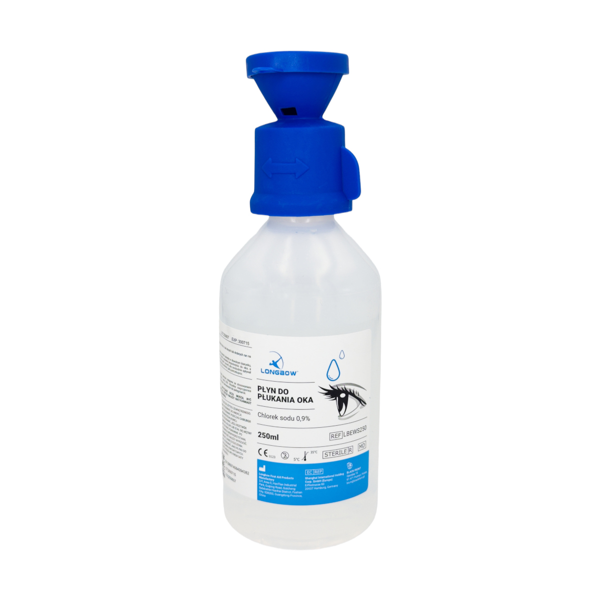 Roztwor do plukania oka Longbow NaCl 09 250ml